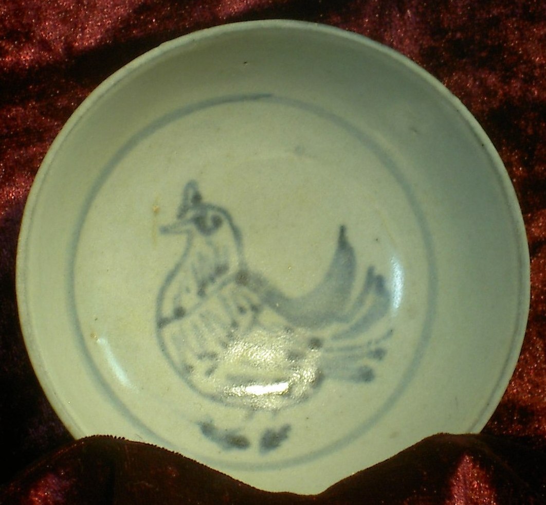 Ming  16.Jh.kl. Huhn Gebrauchsware Kambodia Nr.7